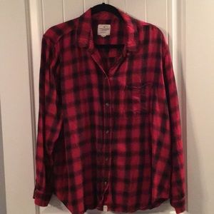 American Eagle XXL plaid button down shirt